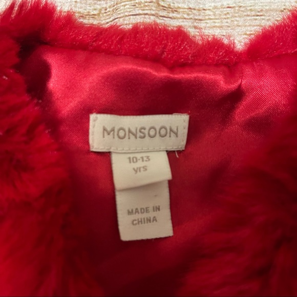 Coats | Monsoon Red Faux Fur Bolero 